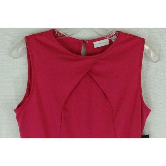 New York & Co Pink Barbie Core Dress Medium Dress A-Line Sleeveless - Picture 2 of 4